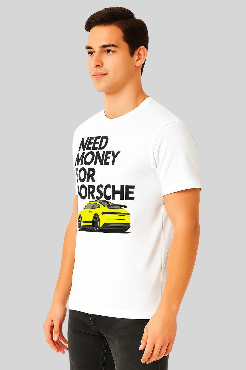 Porsche Premium Cotton Graphic Print 180 GSM T-Shirt Unisex