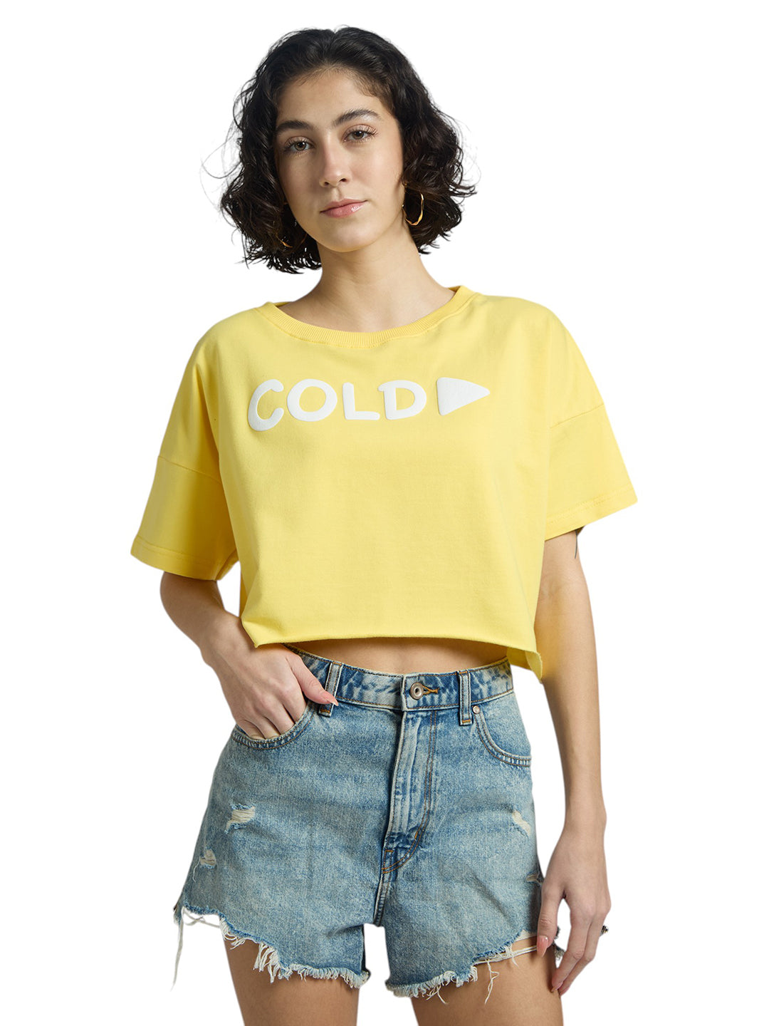 Coldplay Oversized Women Cotton Crop Top 220gsm T-shirt