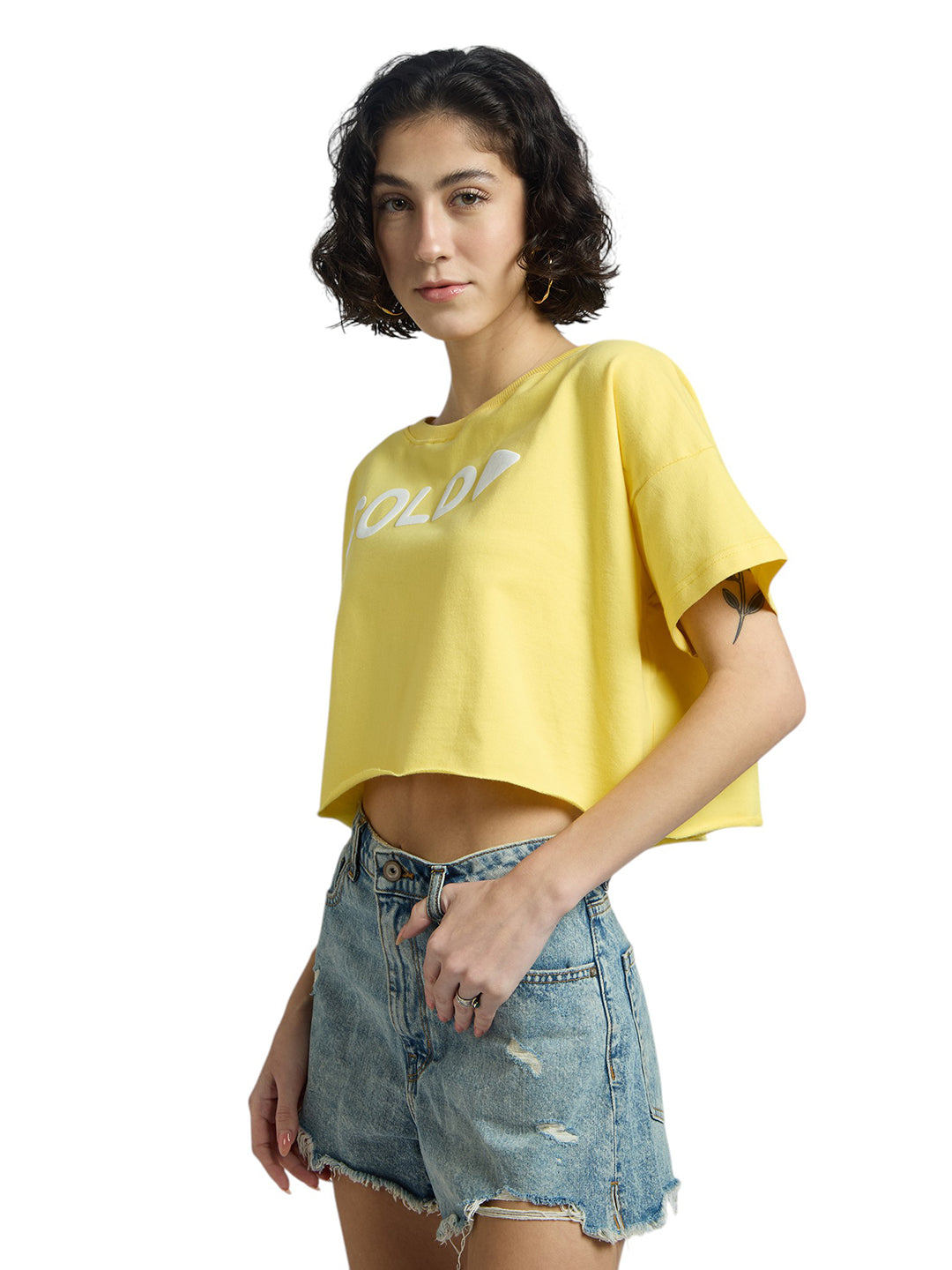 Coldplay Oversized Women Cotton Crop Top 220gsm T-shirt