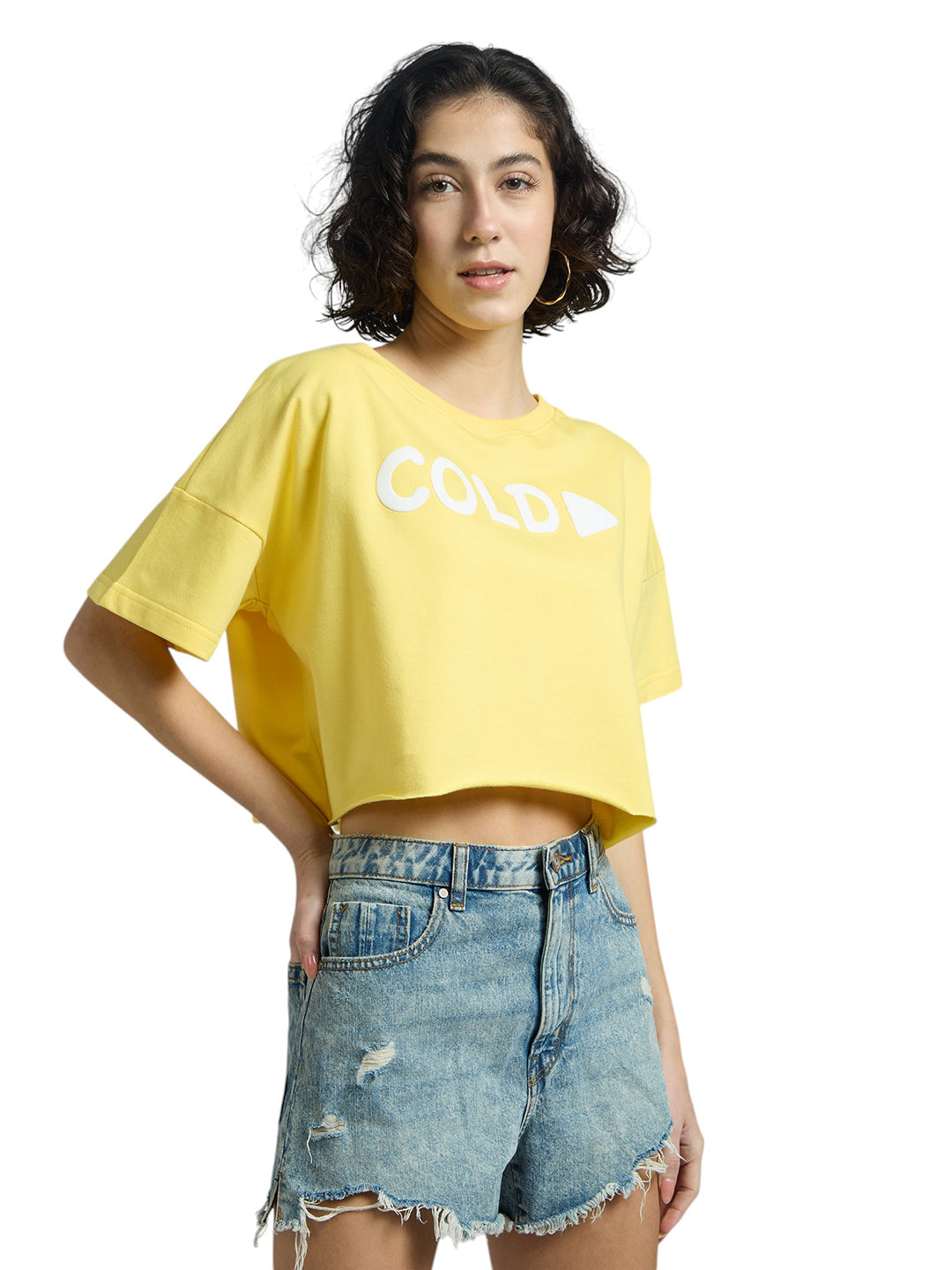 Coldplay Oversized Women Cotton Crop Top 220gsm T-shirt
