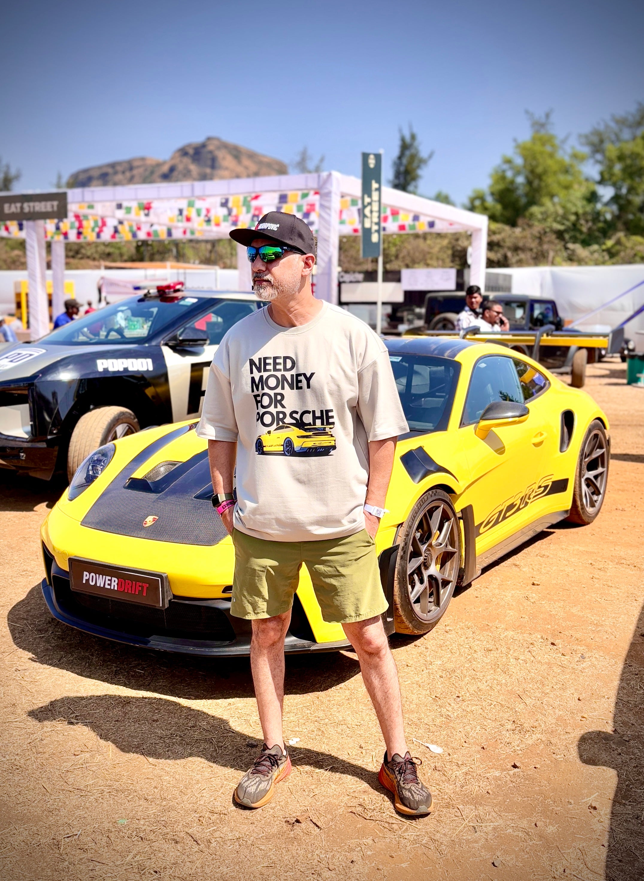 Porsche Oversized  Cotton Graphic Print 260 GSM T-Shirt Unisex