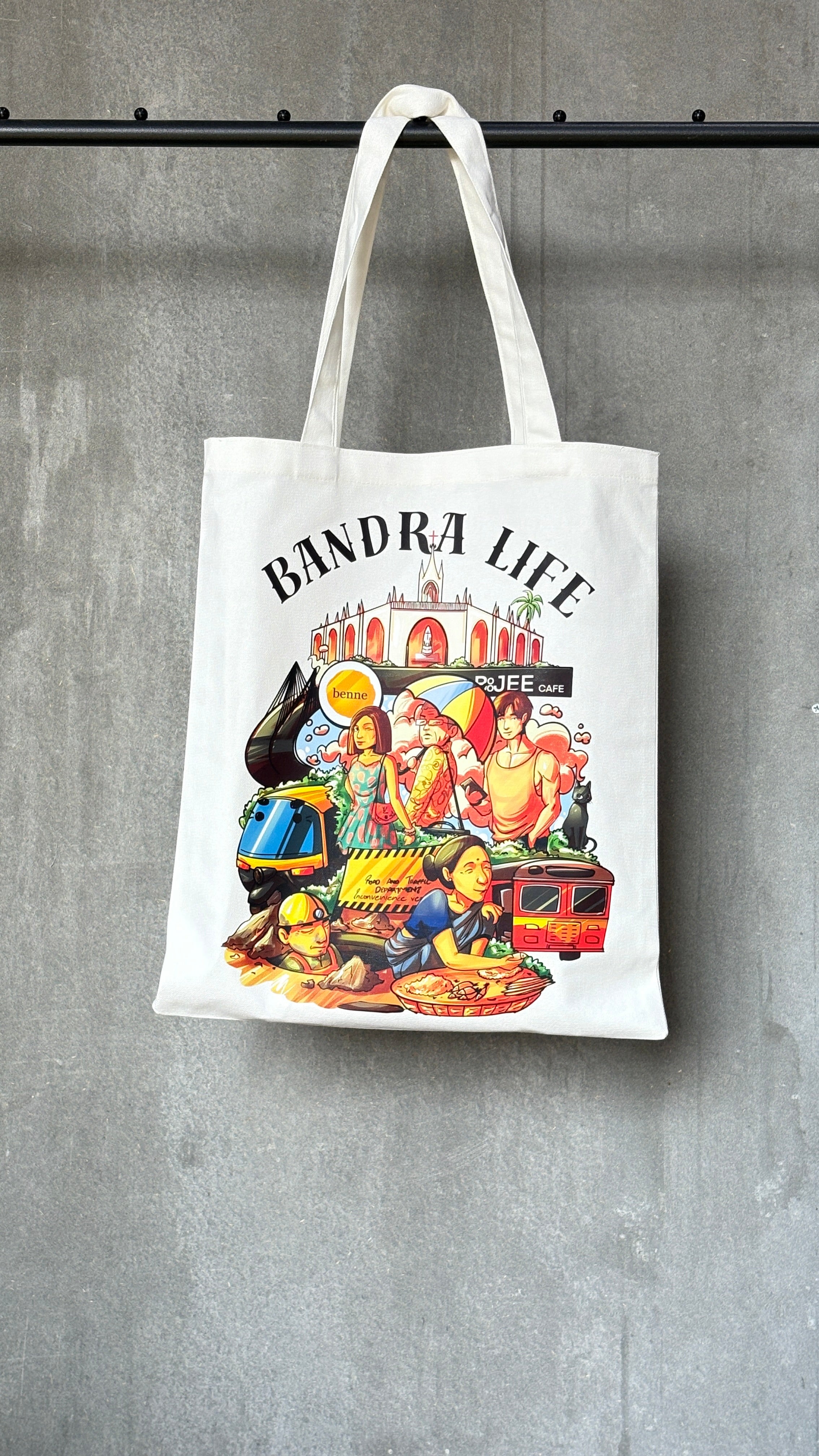 Bandra Life Canvas Tote Bag Large Capacity Fashion Bag