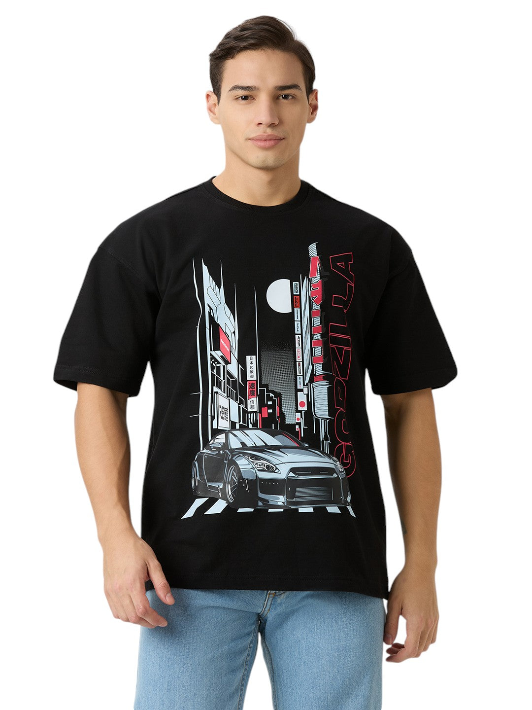 Nissan Godzilla Oversized  Cotton Graphic Print 260 GSM Unisex