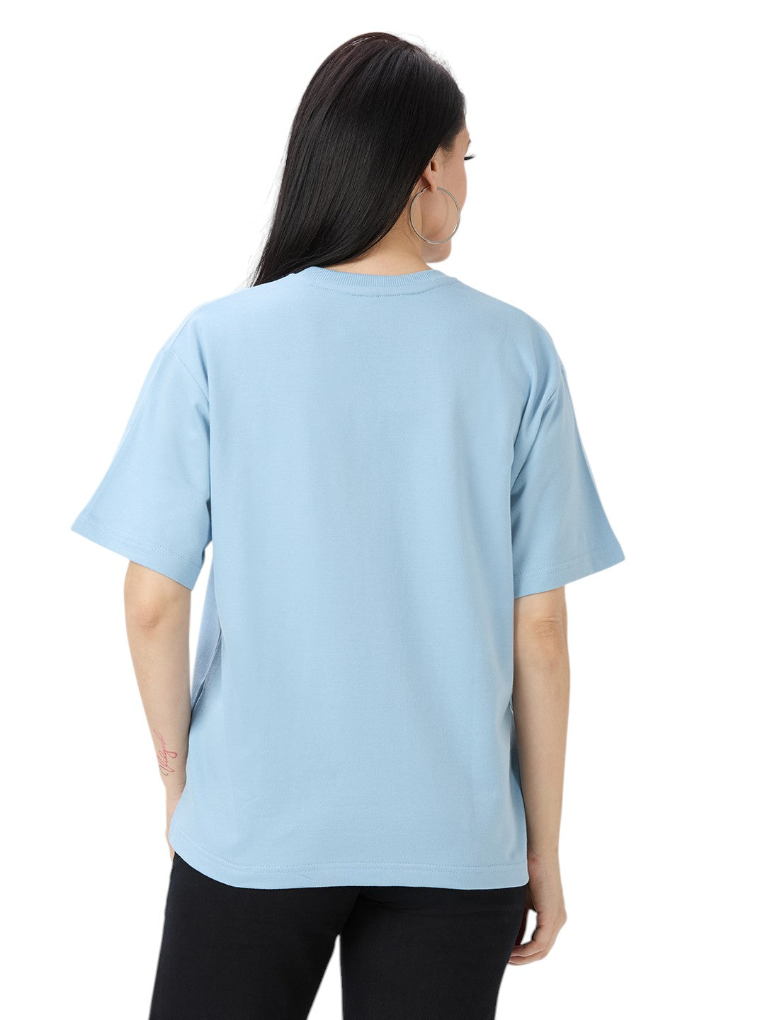 Women's Solid Cotton Oversized Premium 260 GSM T-Shirt