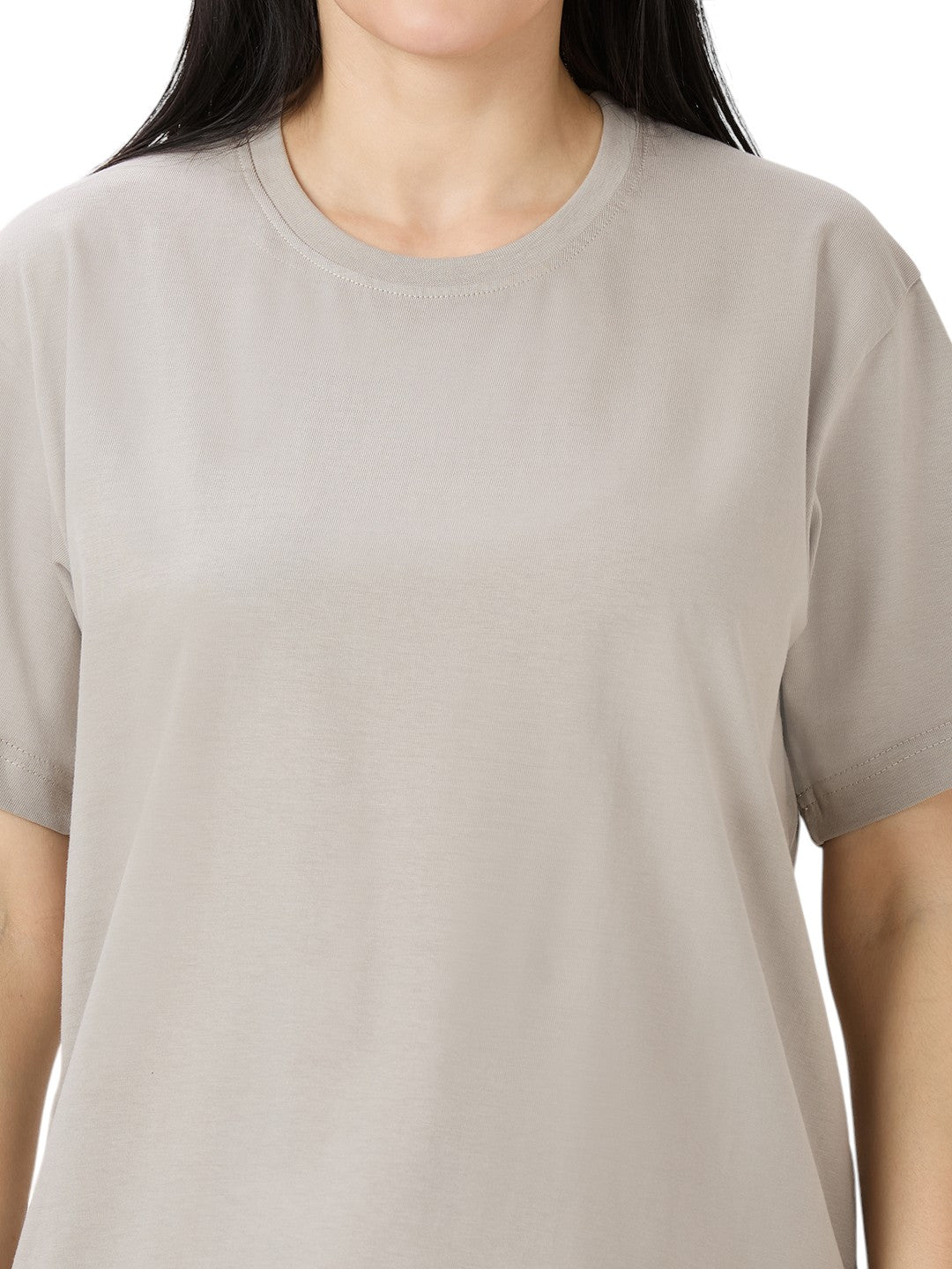 Women's Solid Cotton Oversized Premium 220 GSM T-Shirt
