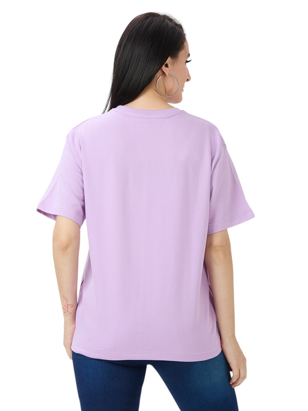 Women's Solid Cotton Oversized Premium 260 GSM T-Shirt