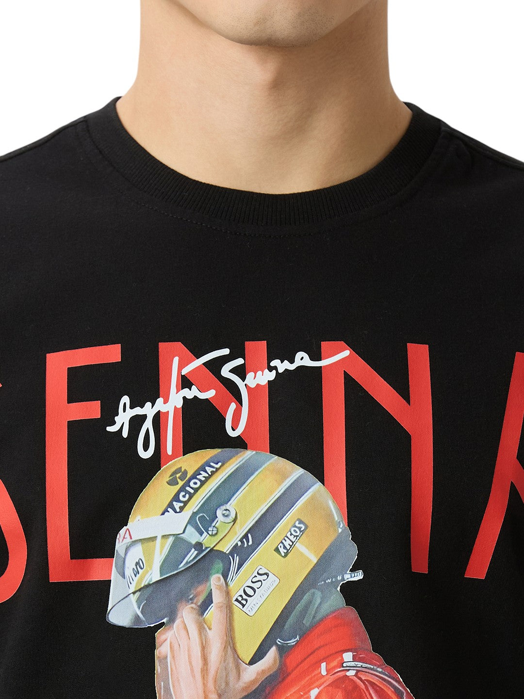 Senna Formula One Oversized  Cotton Graphic Print 230 GSM T-Shirt Unisex