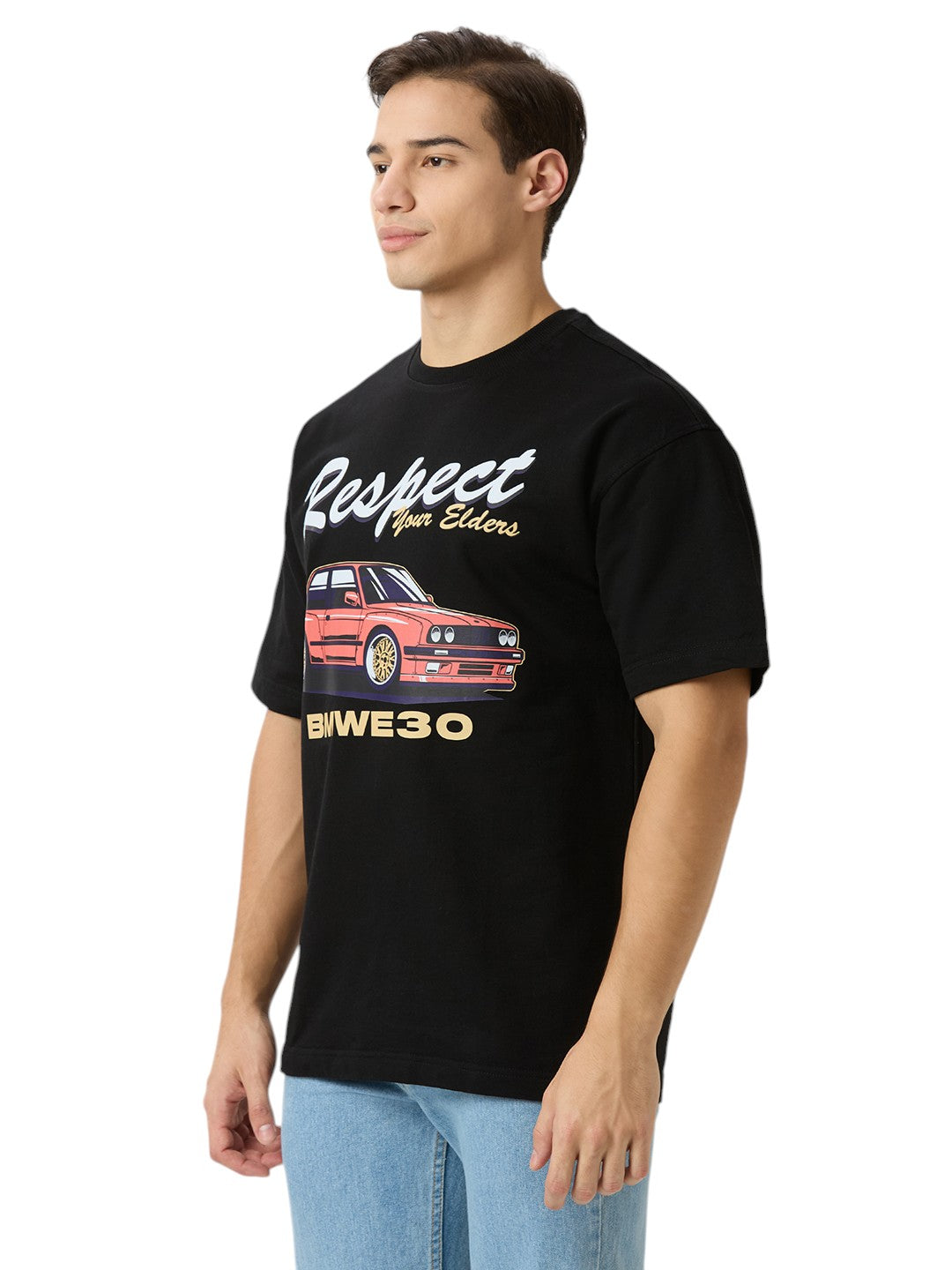 BMW E30 Oversized  Cotton Graphic Print 260 GSM T-Shirt Unisex