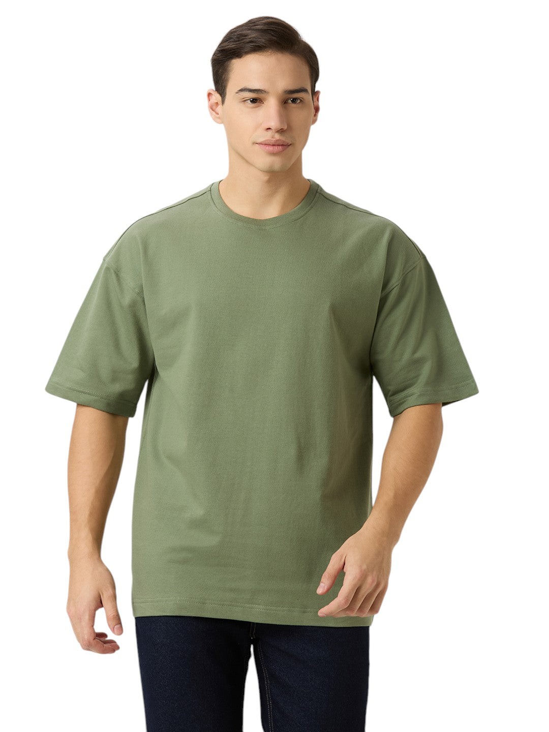 Men's Solid Cotton Oversized Premium 260 GSM T-Shirt