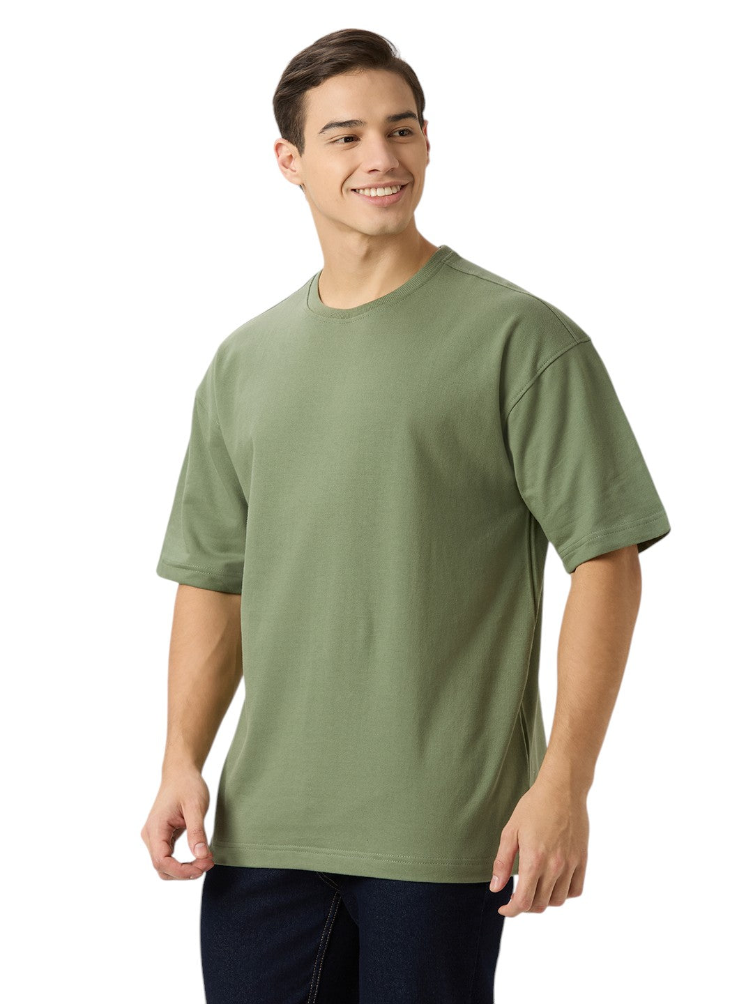 Men's Solid Cotton Oversized Premium 260 GSM T-Shirt