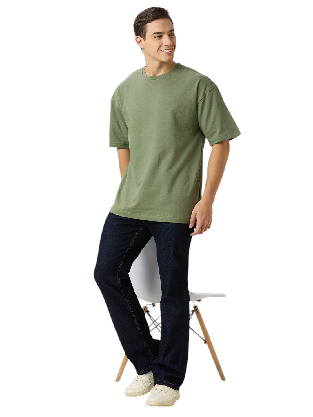 Men's Solid Cotton Oversized Premium 260 GSM T-Shirt