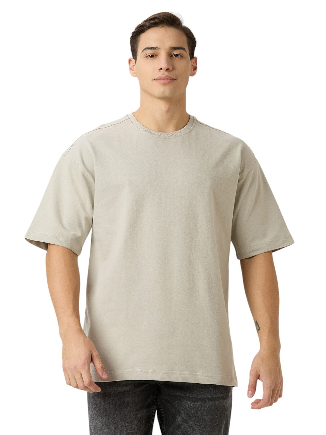 Men's Solid Cotton Oversized Premium 260 GSM T-Shirt