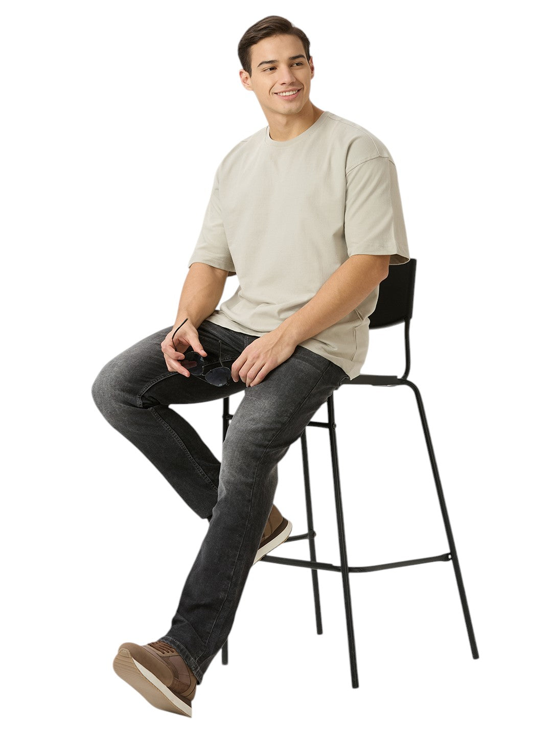 Men's Solid Cotton Oversized Premium 260 GSM T-Shirt