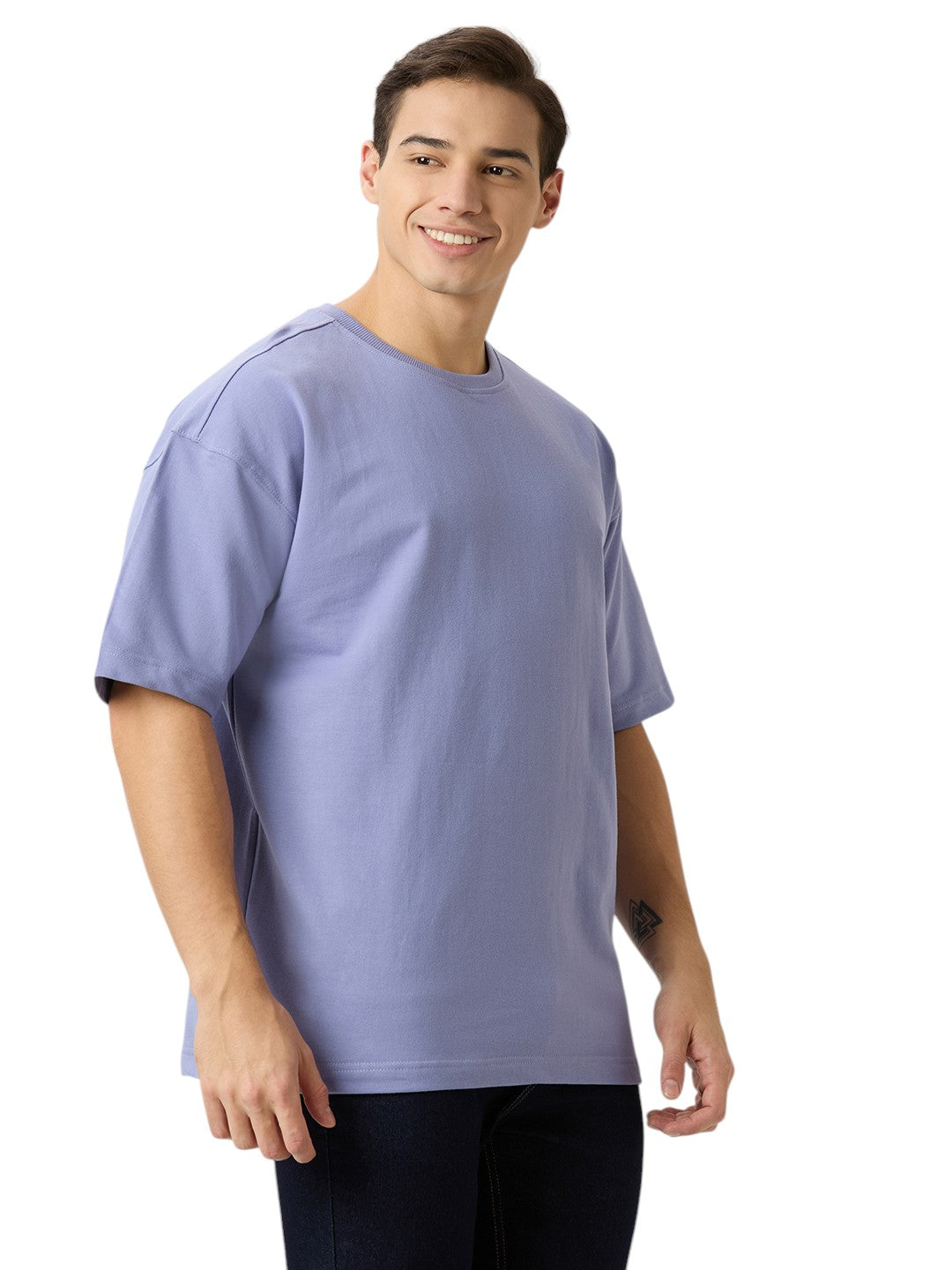 Men's Solid Cotton Oversized Premium 260 GSM T-Shirt