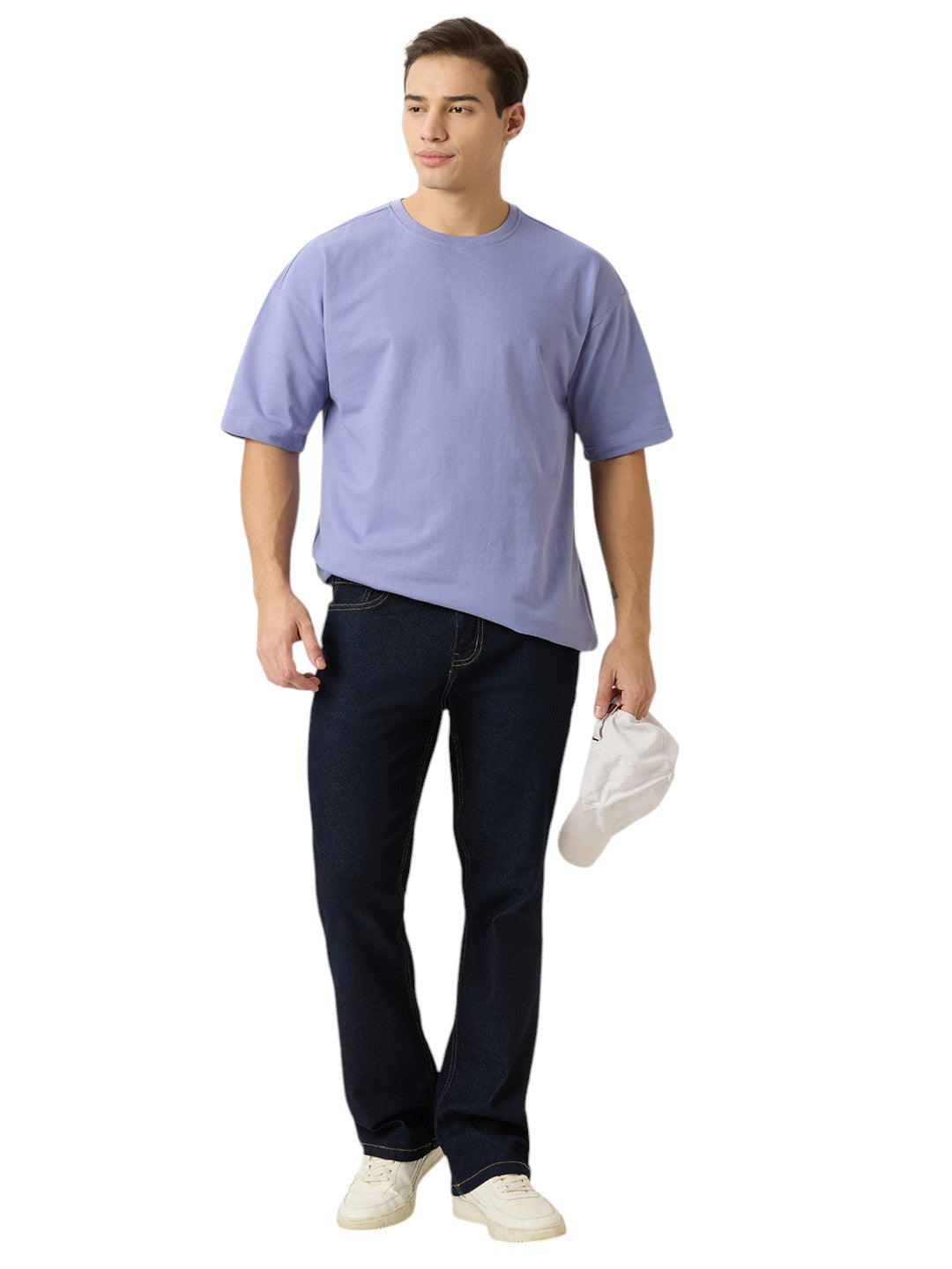 Men's Solid Cotton Oversized Premium 260 GSM T-Shirt