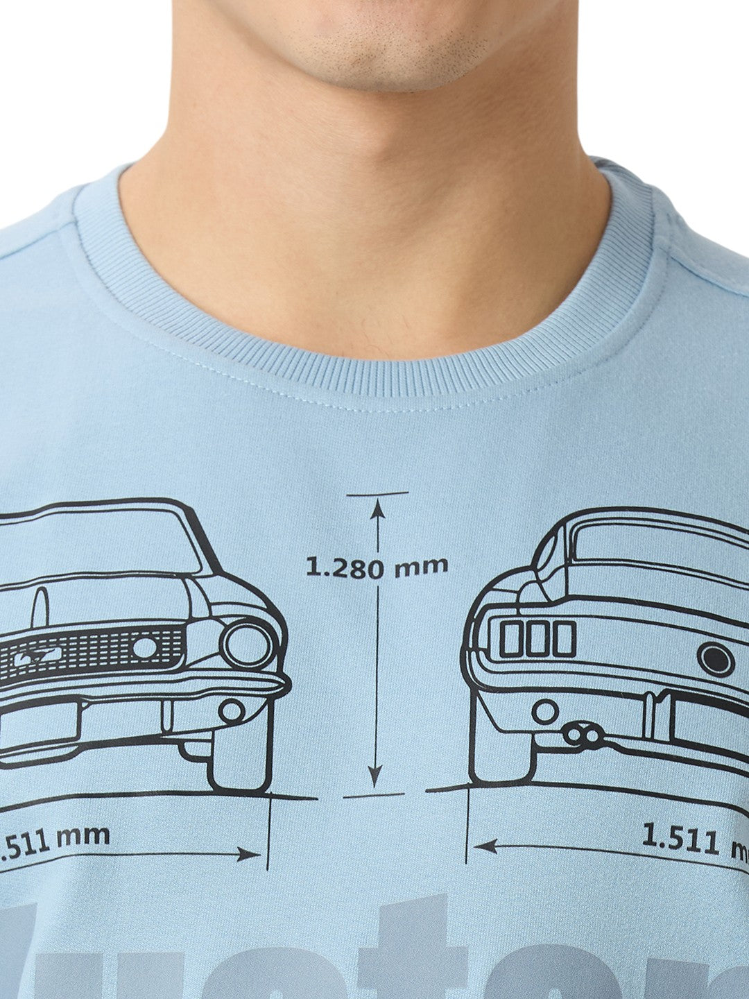 Ford Mustang Oversized  Cotton Graphic Print 260 GSM T-Shirt Unisex