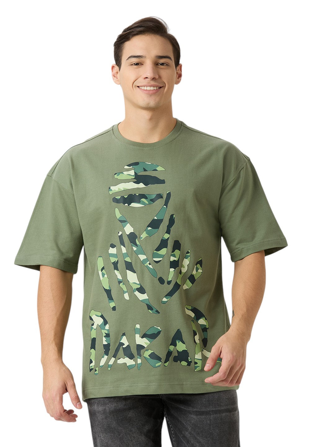 Dakar Rally Oversized  Cotton Graphic Print 260 GSM T-Shirt Unisex