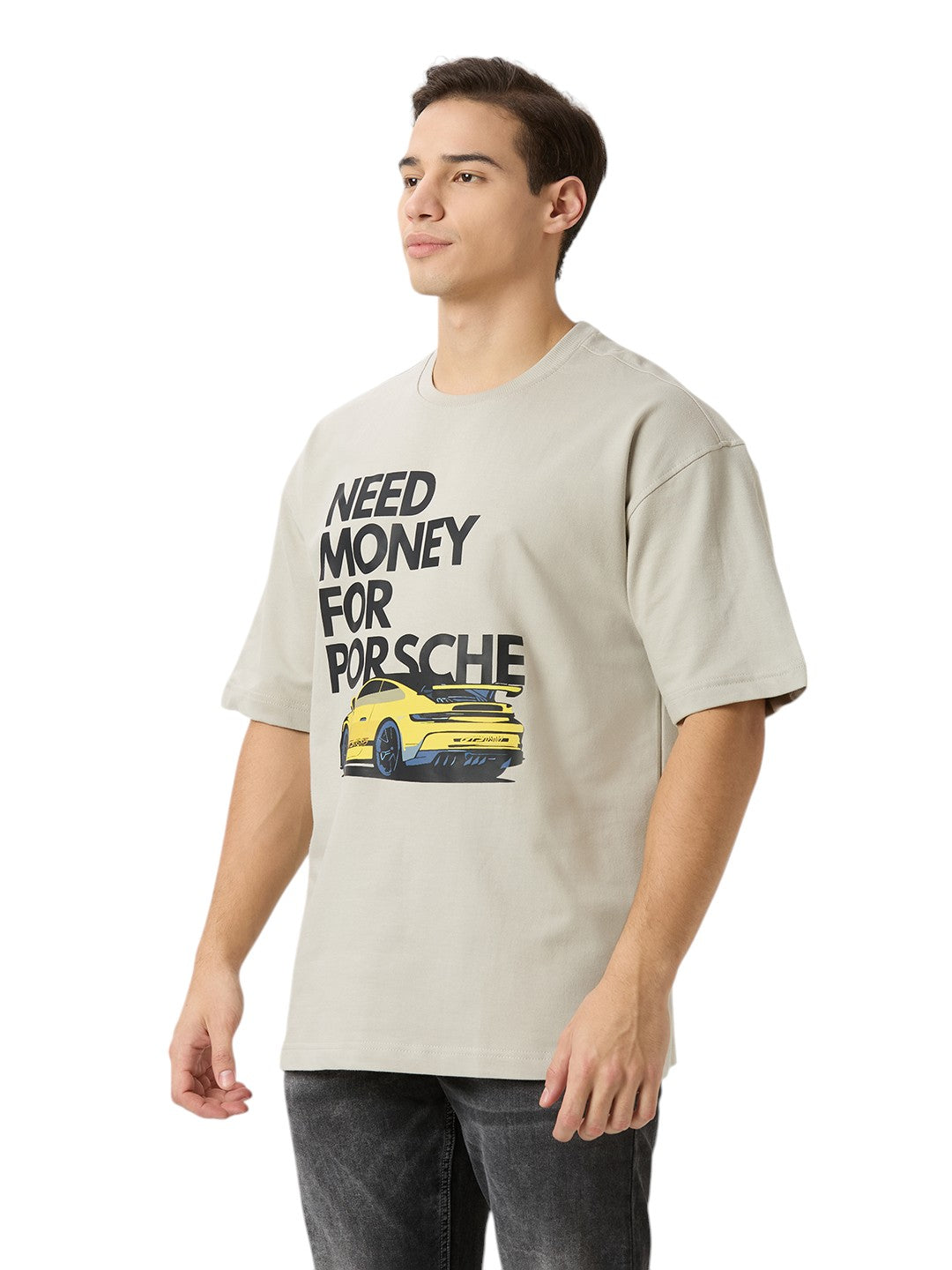 Porsche Oversized  Cotton Graphic Print 260 GSM T-Shirt Unisex