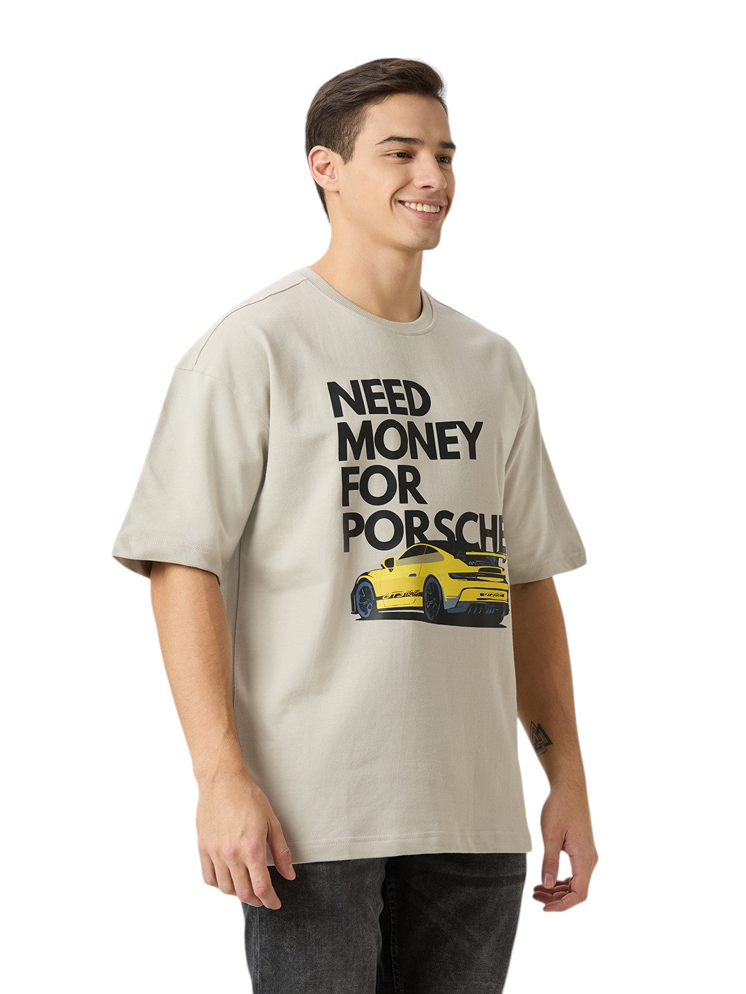 Porsche Oversized  Cotton Graphic Print 260 GSM T-Shirt Unisex