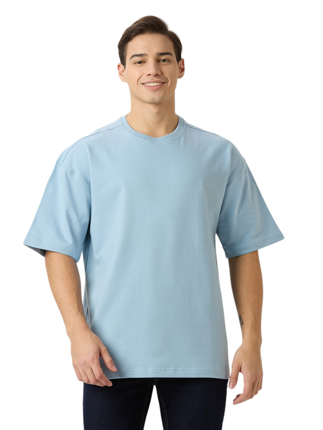 Men's Solid Cotton Oversized Premium 260 GSM T-Shirt