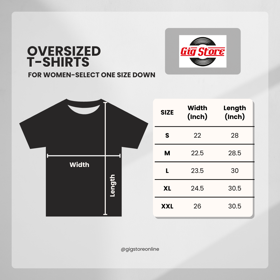 Ford Mustang Oversized  Cotton Graphic Print 260 GSM T-Shirt Unisex