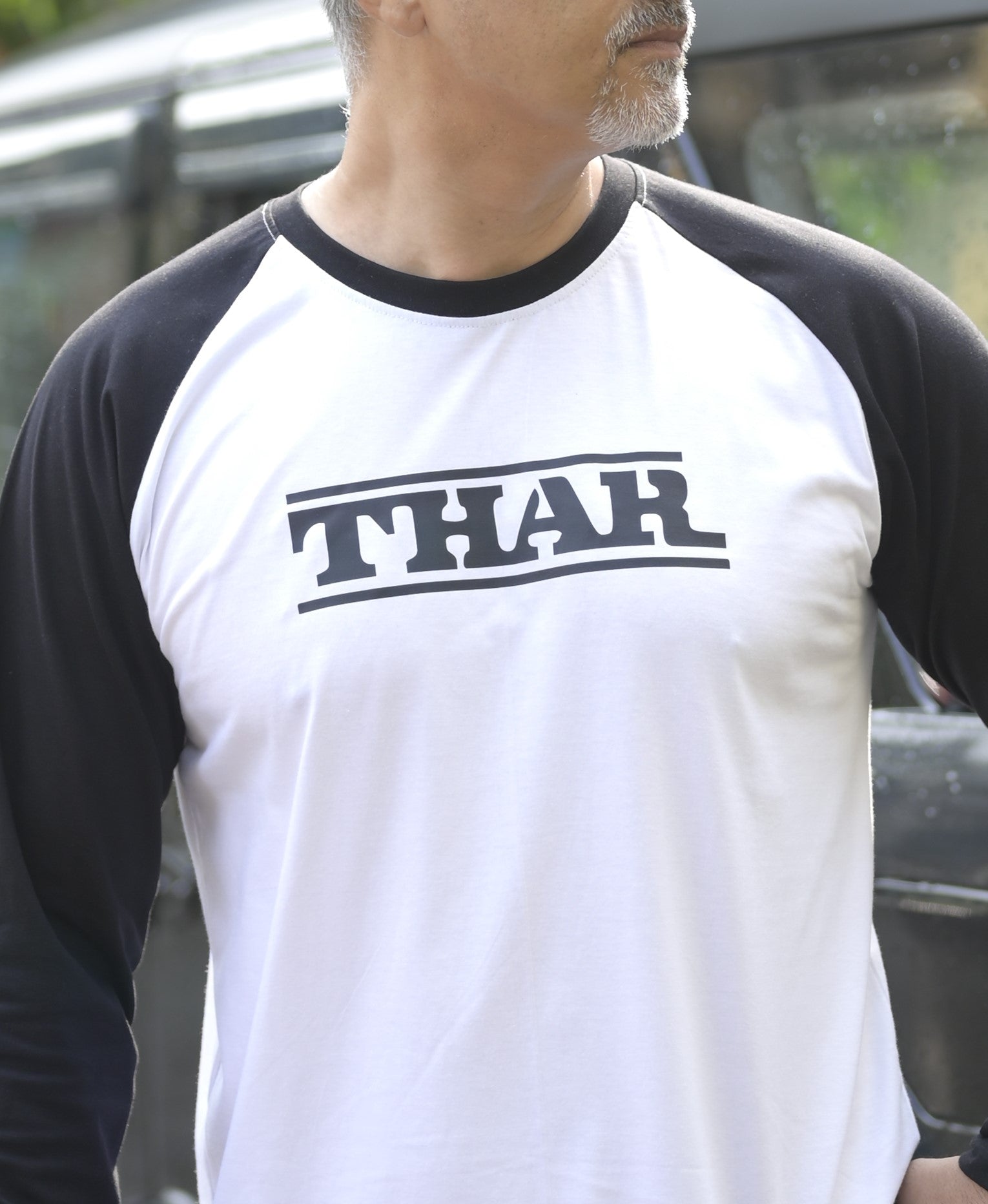 THAR Raglan Style Full Sleeve Cotton Graphic Print 180 GSM T-Shirt