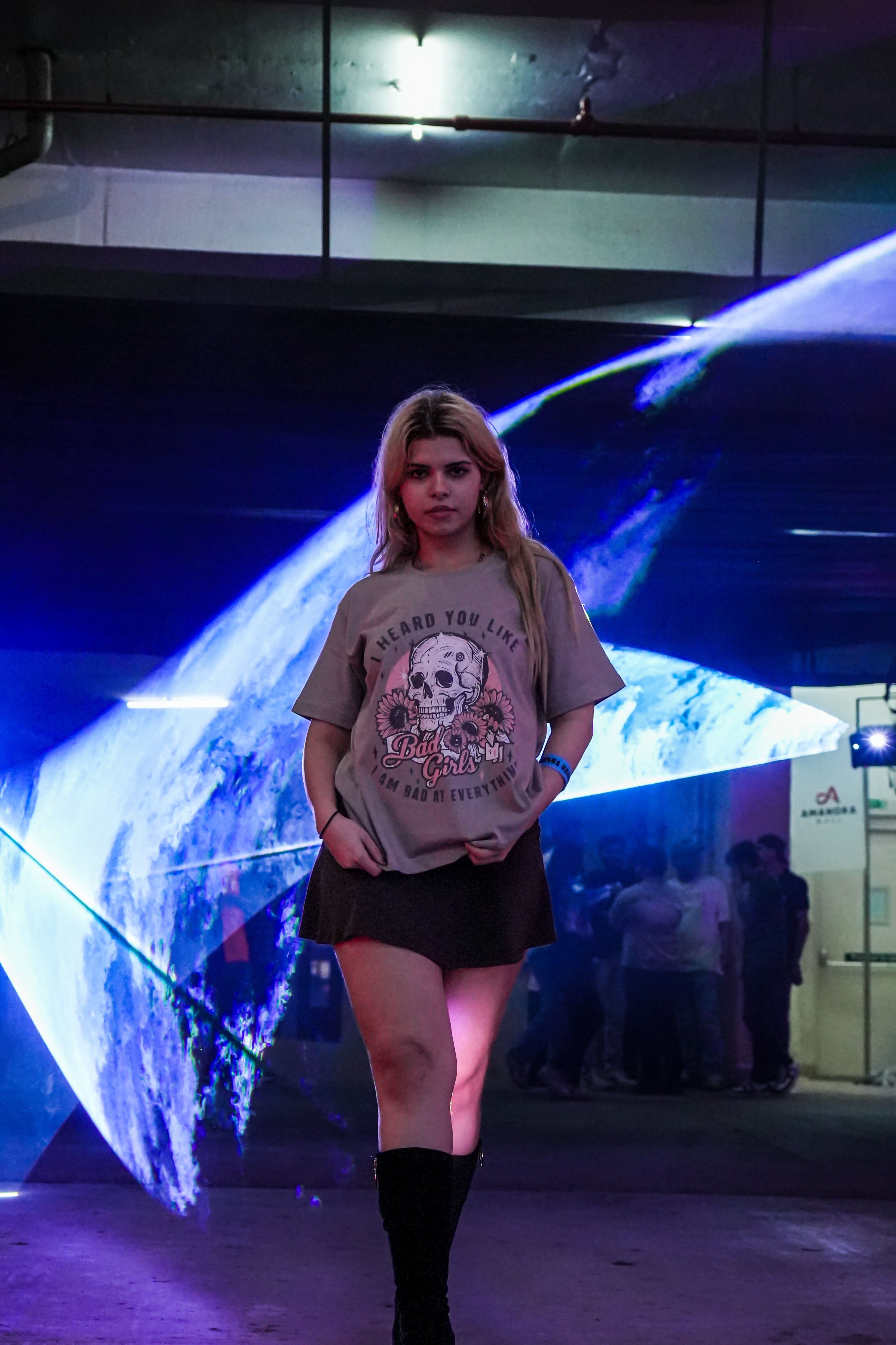 Women's Printed "I Heard You Like Bad Girl" Cotton Oversized Premium 220 GSM T-Shirt