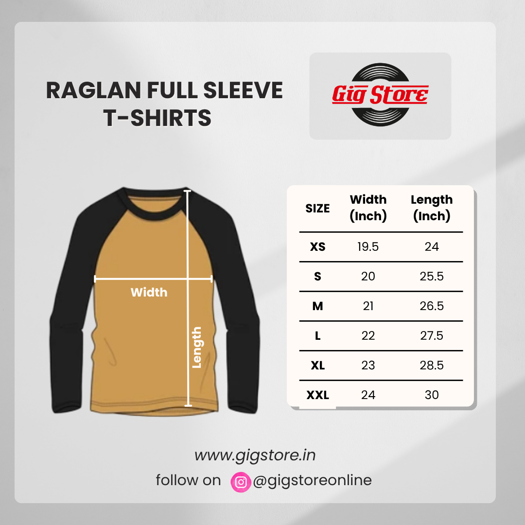 THAR Raglan Style Full Sleeve Cotton Graphic Print 180 GSM T-Shirt